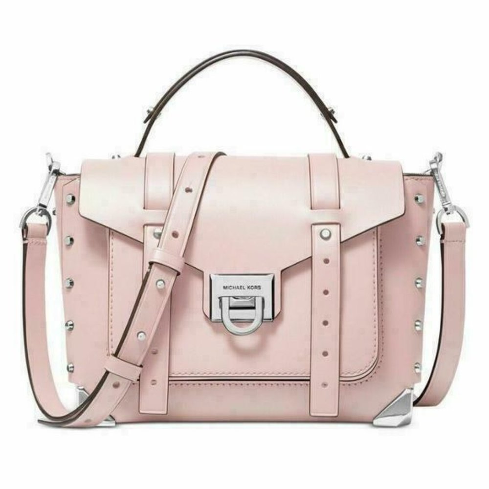 Michael Kors Manhattan Medium Top Handle School Smokey Rose NWT